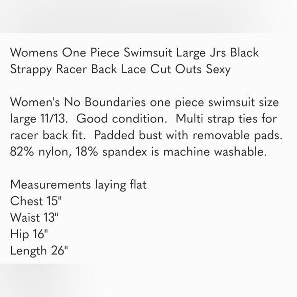 No Boundaries One Piece Swimsuit Strappy Lace Sexy - Picture 8 of 8